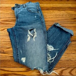 J. Crew Vintage Straight Distressed Jean, Size 25